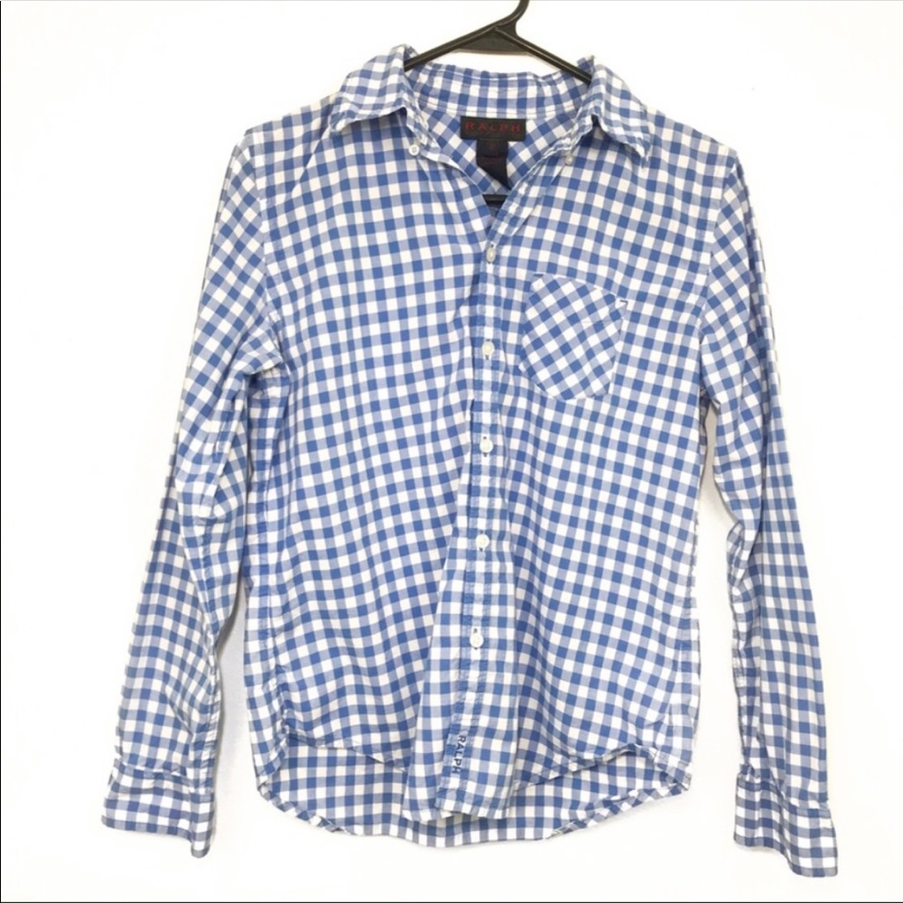Ralph Lauren Baby Blue Gingham Button Down